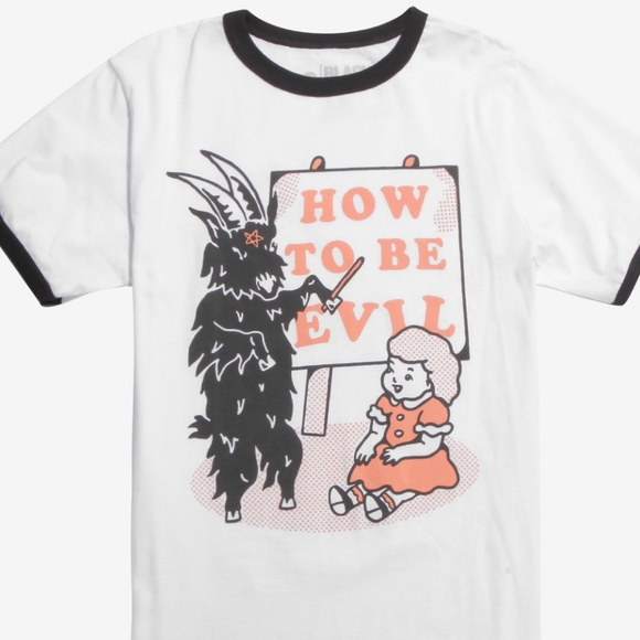 Hot Topic Other - NWOT Hot Topic How to be Evil Satan T-shirt